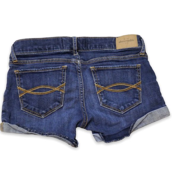 Abercrombie Kids Girls Denim Jean Shorts Roll Cuff Size 14 - Picture 2 of 7